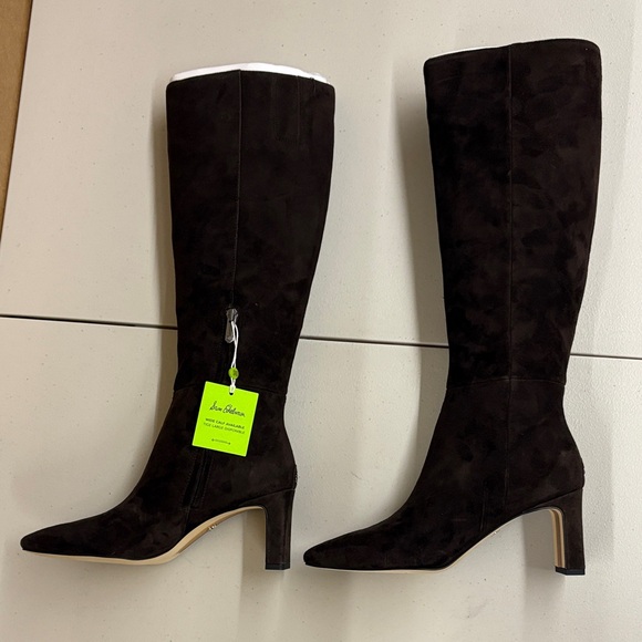 Sam Edelman Sylvia Knee High Boot Heeled Boots Chocolate Brown - Picture 1 of 4